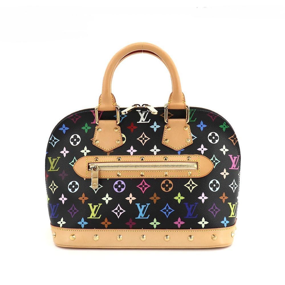 Louis Vuitton Alma PM Multicolor Monogram Handbag black